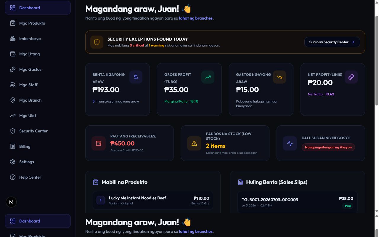 TindahanGo owner dashboard preview